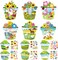 24 Pcs Spring Activity Craft Kits for Kids DIY Spring Flower Pot Shaped Craft Make Your Own Flower Pot Paper Craft Set Spring DIY Art Craft Kits for Home Class Game Activities Kindergarten